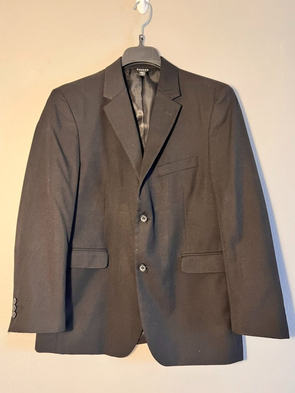 Like New - George Men's Blazer - Black Suit Coat - 40S Short